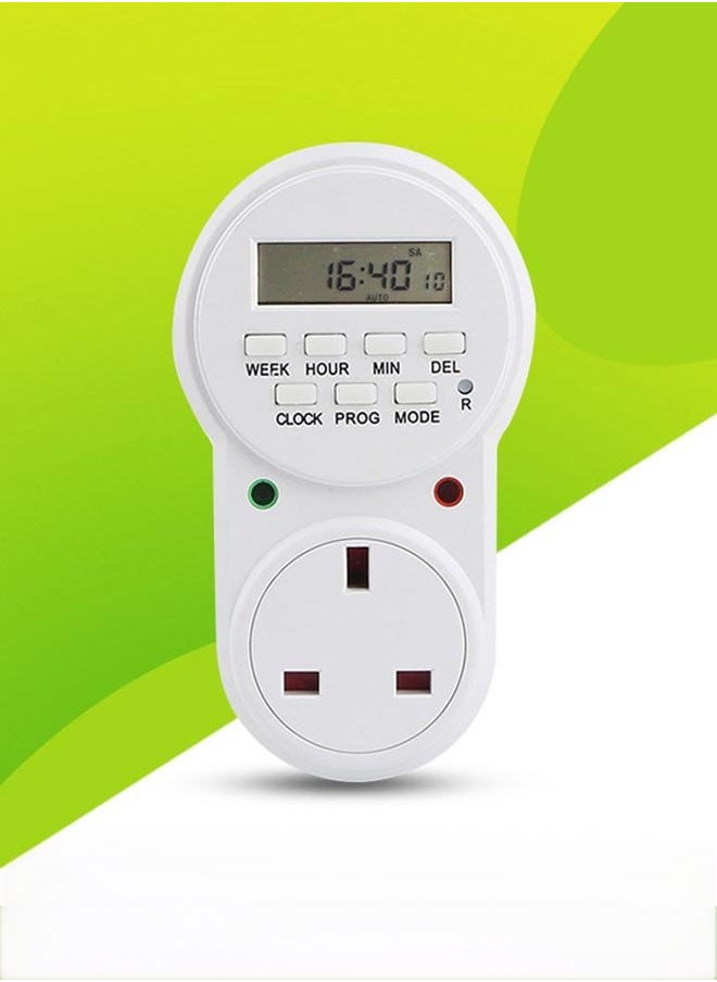 DUNISO Digital Light Timer Plug, Outlet Timer Socket LCD Display 20 Programmable Switching Programs 24 Hours & 7 Days Energy Saving Timer Socket Plug-in Timer for Electrical Appliances  - Image 1