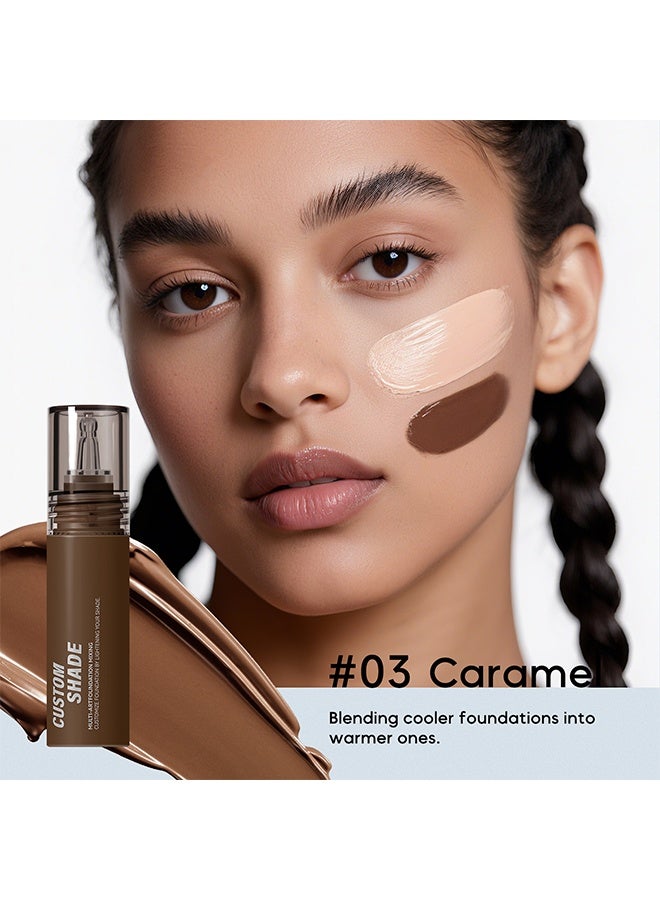 Sheloves Multi-Art Foundation Mixing ，Foundation Mixing Pigment Caramel Improves Uneven Skin Tone Pigment Blends Easily With Foundation Color Corrector Warm To Cold Smooth And Light Texture Foundation Shade Adjuster Natural Finish  03# - Image 2