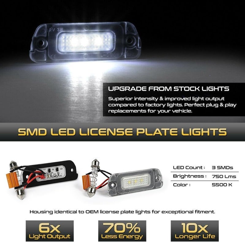 Vuzmode LED License Plate Lights for ML GL R Class - Image 3