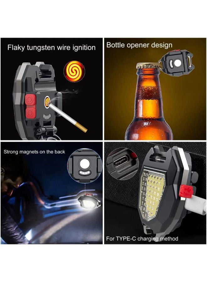 SHOPI Keychain Multifunctional Ultra-bright Portable Light Shield Mini LED luminous small flashlight keychain light strong light ultra - Image 5