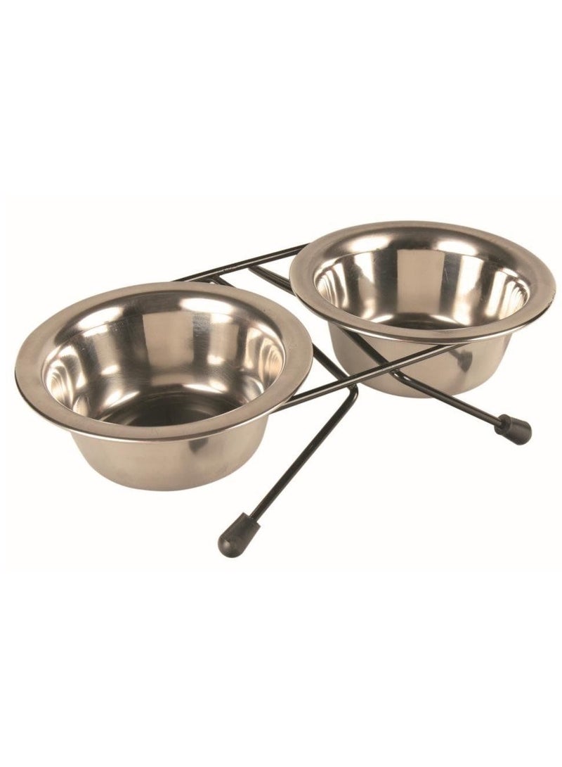Trixie Eat on Feet - 2 Bowls with Stainless Steel Support