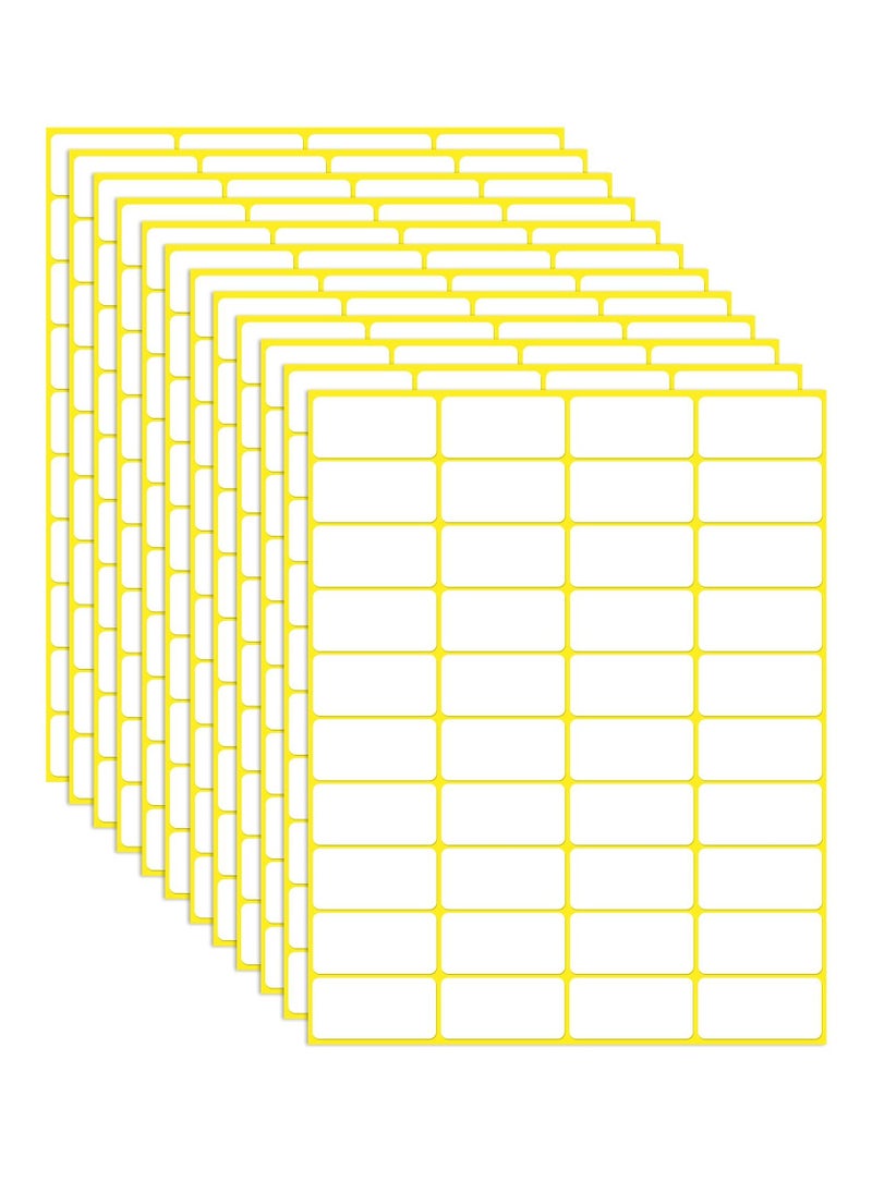 SYOSI - 1200PCS Matte White Labels Stickers Small Sticky Labels Name, Small Sticky Labels Name Labels for File Folders, Envelopes,30 Sheet (38x19mm) - Image 1
