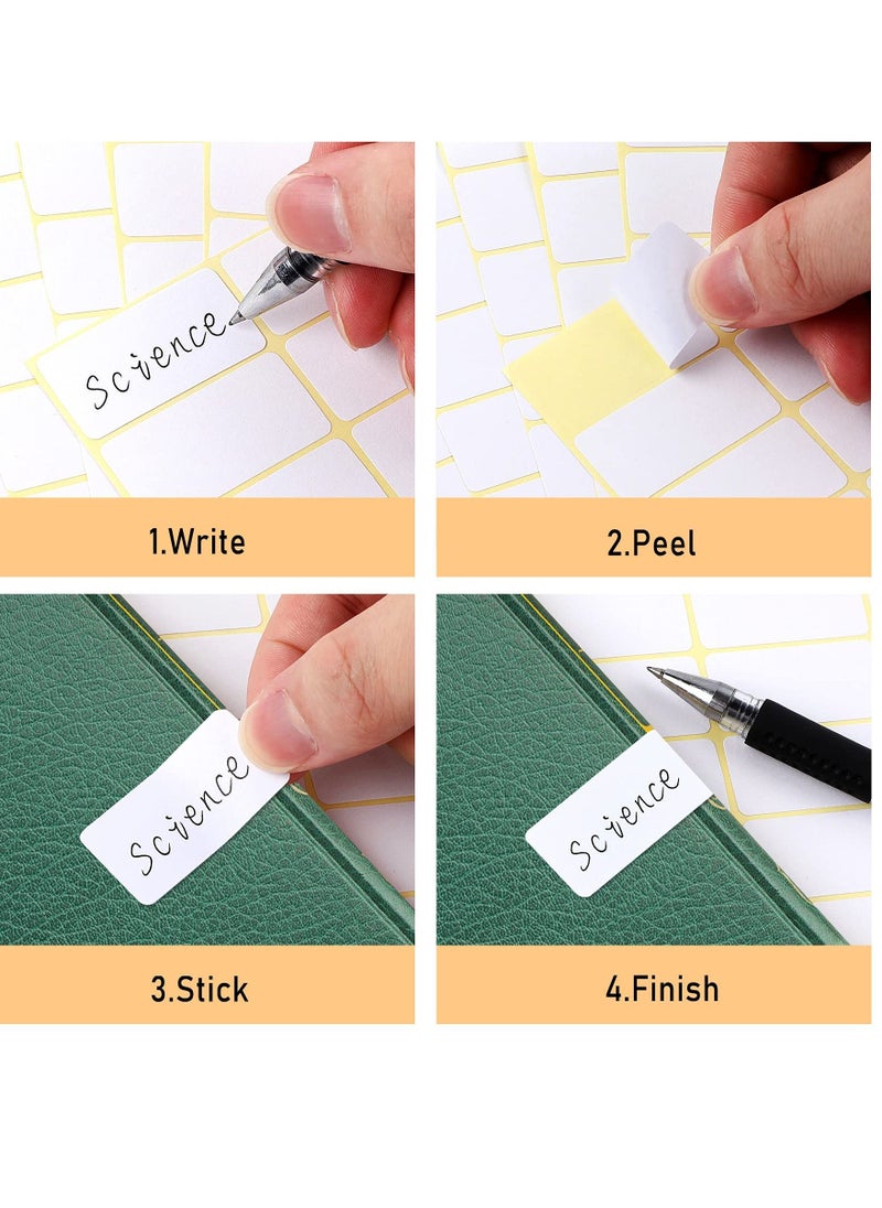 SYOSI - 1200PCS Matte White Labels Stickers Small Sticky Labels Name, Small Sticky Labels Name Labels for File Folders, Envelopes,30 Sheet (38x19mm) - Image 1