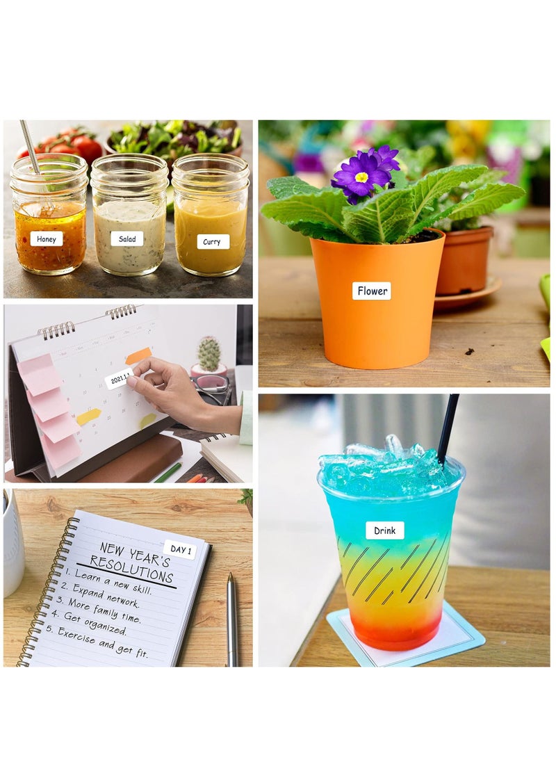 SYOSI - 1200PCS Matte White Labels Stickers Small Sticky Labels Name, Small Sticky Labels Name Labels for File Folders, Envelopes,30 Sheet (38x19mm) - Image 1