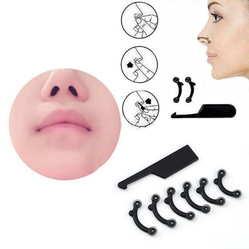 VANANA مجموعة واحدة من أداة رفع وتشكيل الأنف، أدوات تجميل، إدخالات مصححة للأنف، رافع، مقص، مصحح، جسر بدون ألم، 3 أزواج من أدوات المكياج - Image 4