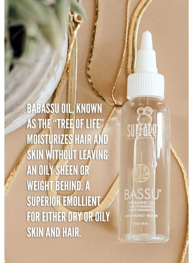 Surface Hair Bassu Hydrating Oil: Hair Oil with Flax Seed, and Aloe Vera, Moisturize and Hydrate Repair Damaged Hair, Color Safe, 2 Fl Oz - Image 3
