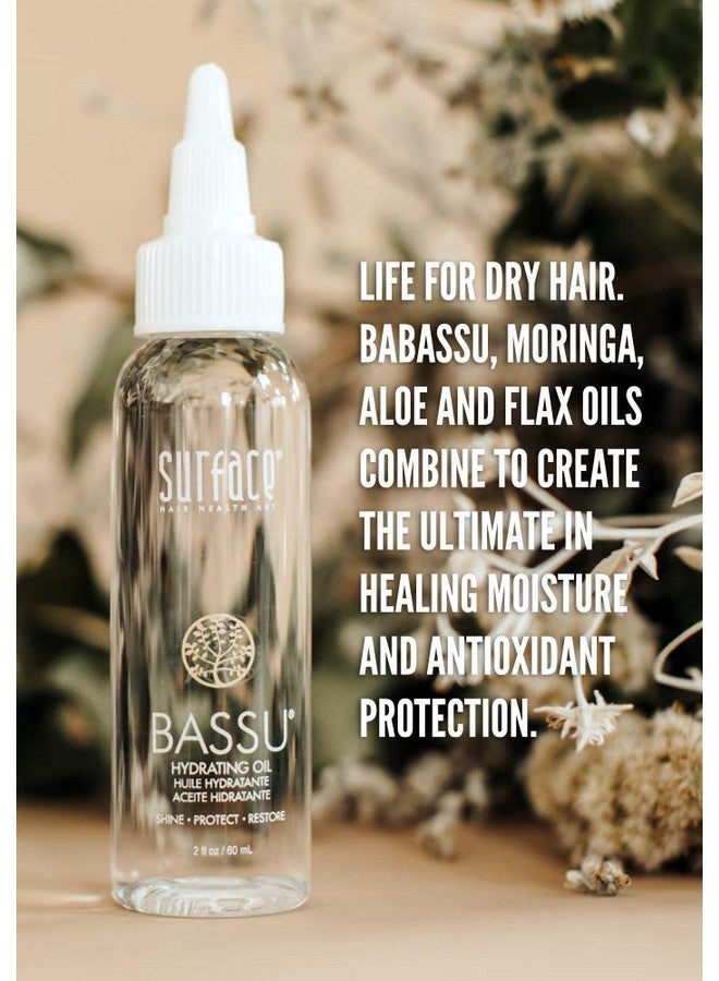 Surface Hair Bassu Hydrating Oil: Hair Oil with Flax Seed, and Aloe Vera, Moisturize and Hydrate Repair Damaged Hair, Color Safe, 2 Fl Oz - Image 2
