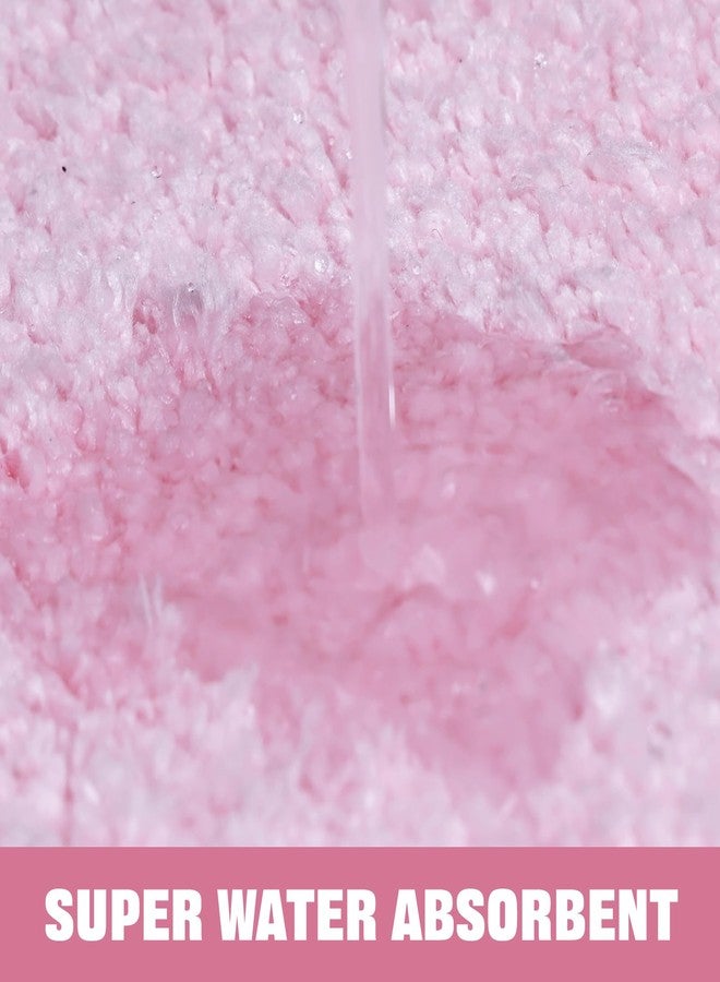 TRUEDAYS Pink Scalloped Bath Mat - Soft Microfiber Bathroom Rug, Non-Slip Cute Mat for Tub & Shower, Aesthetic Decor for Modern Bathrooms,32x20 Inches - Image 3