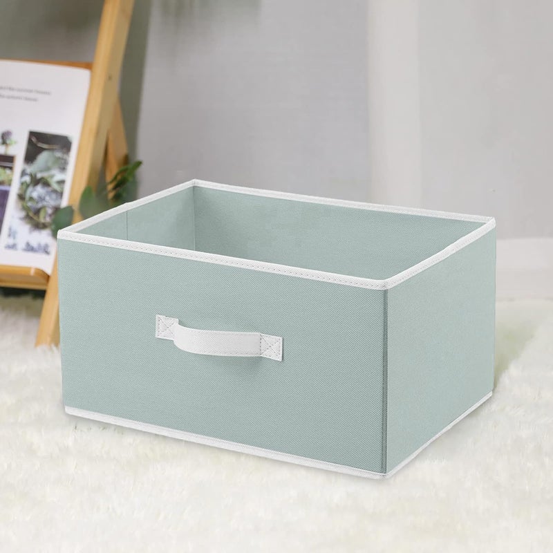 Justandkrafts Justandkrafts Drawer Storage Box Foldable Toys Organizer For Kids Closet Box With Pull Out HandleLingerie_ColarBoxQtyGreyPack Of 2  - Image 2