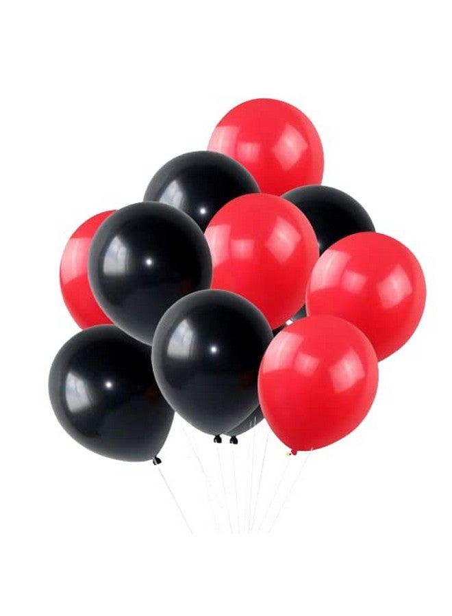 FI - FLICK IN 104 Pcs Latex Red & Black Metallic Balloons Arch Strip Ribbon Decoration Engagement Wedding Valentine Day Garland Backdrop Photo Booth Birthday Party Supplies (Pack of 104,Red & Black) - Image 3