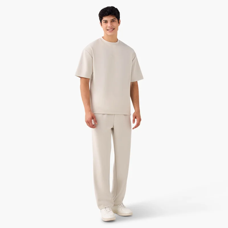 Kappa Kappa Printed Crew Neck T-shirt with Side Piping