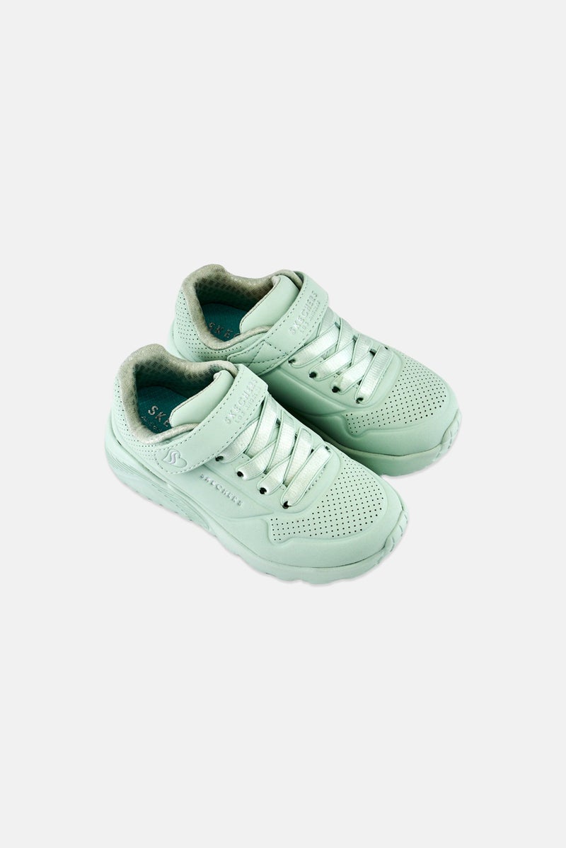 SKECHERS Toddlers Boy Uno Lite Velcro Closure Shoes, Sage Green - Image 4