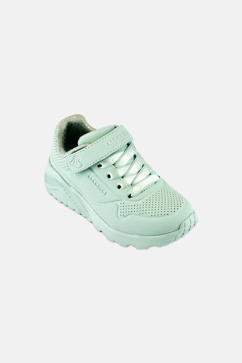 SKECHERS Toddlers Boy Uno Lite Velcro Closure Shoes, Sage Green - Image 1
