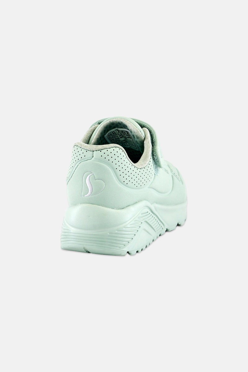 SKECHERS Toddlers Boy Uno Lite Velcro Closure Shoes, Sage Green - Image 2