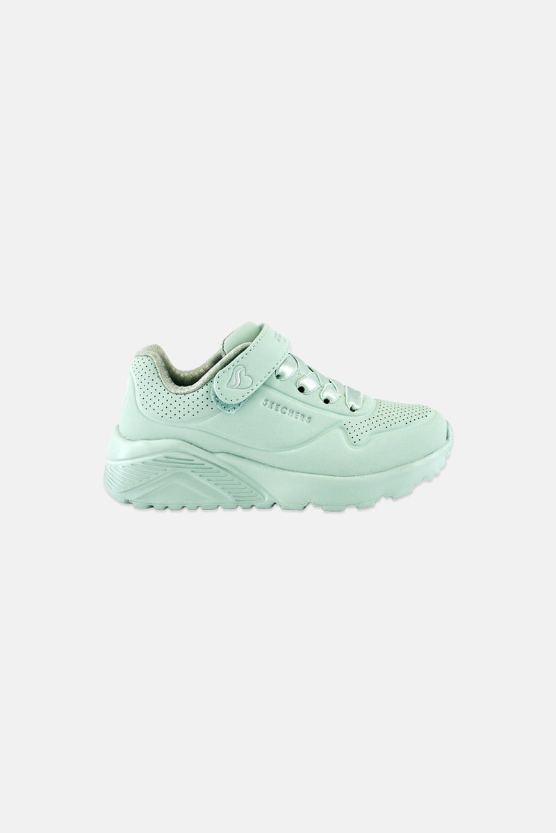 SKECHERS Toddlers Boy Uno Lite Velcro Closure Shoes, Sage Green - Image 3