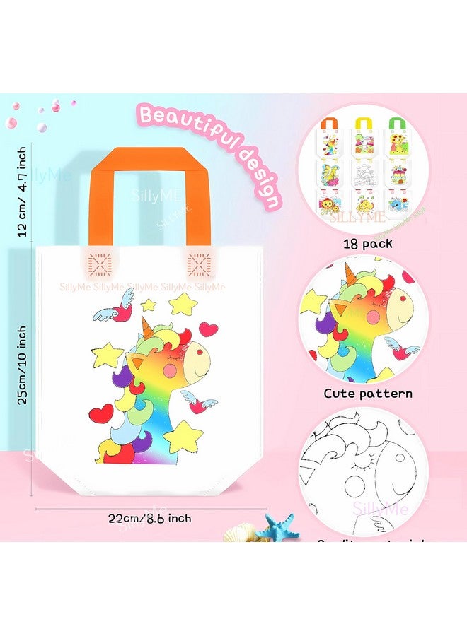 SILLYME Paper 12Pcs Diy Coloring Return Gifts Bags, Gift Covers For Return Gifts, Small - Hand Bag For Kids - Birthday Return Gifts For Kids Age 8 12 3 4 5, Multicolor - Image 2