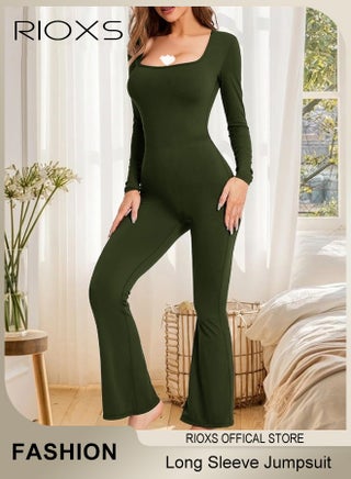 بذلات طويلة الأكمام للنساء رقبة مربعة ساق واسعة كامل الطول رومبير بلاي سويت - pzsku/Z14B8859692C9E591435DZ/45/_/1730183937/0cc8e141-40e3-43a9-9083-020129b0c4e8