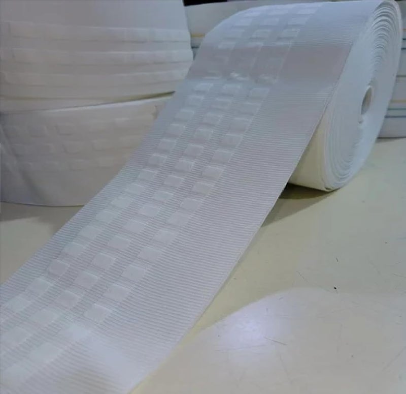 QZibeva QZibeva White Tape for Hook Type American Pleat for Windows and Door Curtains Weight 16 kg Thicked Stuffed Tape 40 Meter  - Image 5