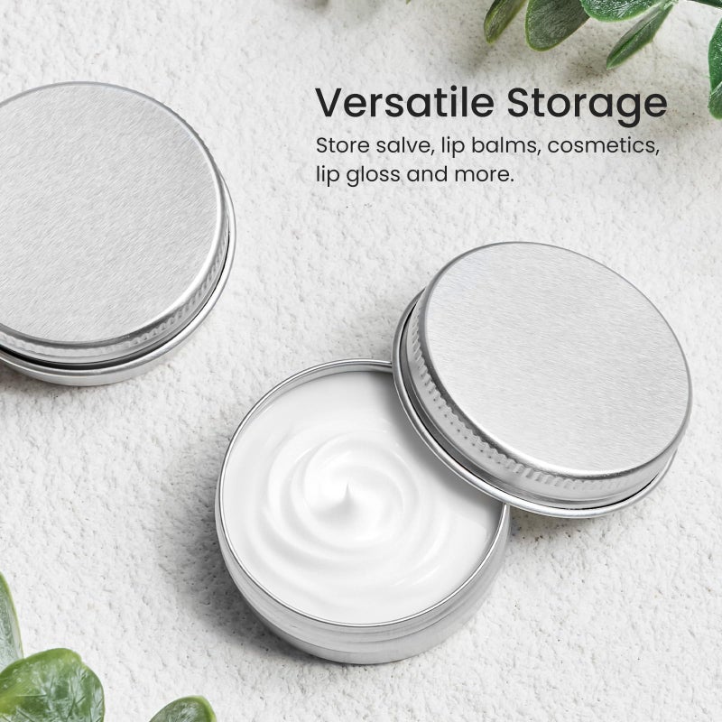 TUZAZO 24Pack 1/2 Oz Aluminum Tin Cans with Screw Lid and Labels, Refillable Travel Sized Cosmetic Containers Small Tins for Lip Balms, Salves, Lotion Bars, Candles - Image 5