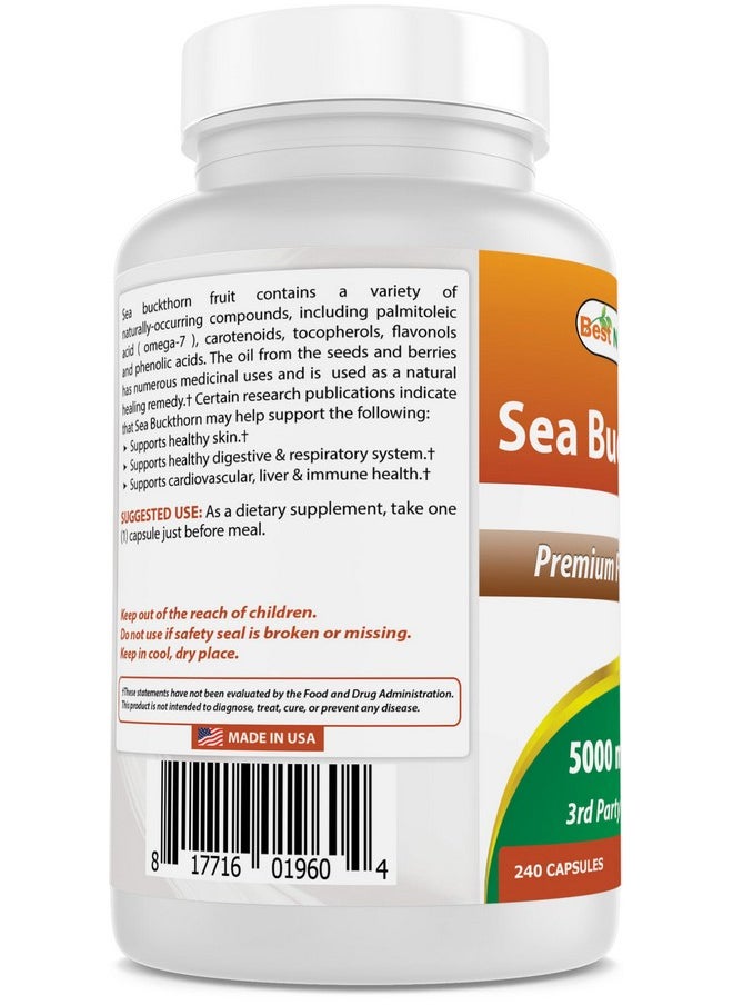 Best Naturals Sea Buckthorn Oil Powder Capsules 5000 mg Equiavelnt 240 Capsules - Non-GMO, Gluten Free - Contains Naturally Occuring Omega-7 Palmetoleic Acid - pzsku/Z14B8A94C00A485AD9EB8Z/45/_/1740202695/6df1273d-2eec-43d1-a624-2cfae25bac2a