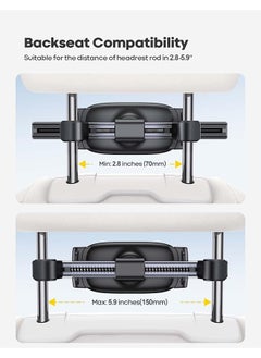 Lamicall Car Tablet Mount Headrest Tablet Holder Car Back Seat Travel Tablet Stand For Kids Compatible With Ipad Pro Air Mini Galaxy Tab Fire Hd 4.7 12.9 Inch Cell Phone Tablets And Devices Black  - Image 4