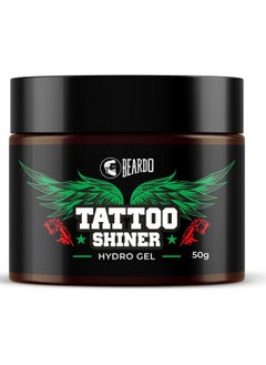 Tattoo Shiner Gel, 50G | Hydro Gel Heals & Maintains Tattoo Ink | Tattoo Gel For Men With Almond Oil & Turmeric Extract | Brightens & Shines Tatoo For Men