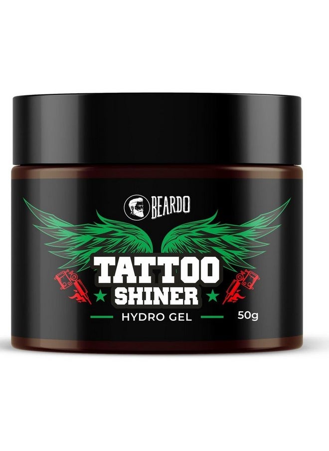 BEARDO - Tattoo Shiner Gel, 50G | Hydro Gel Heals & Maintains Tattoo Ink | Tattoo Gel For Men With Almond Oil & Turmeric Extract | Brightens & Shines Tatoo For Men - Image 1