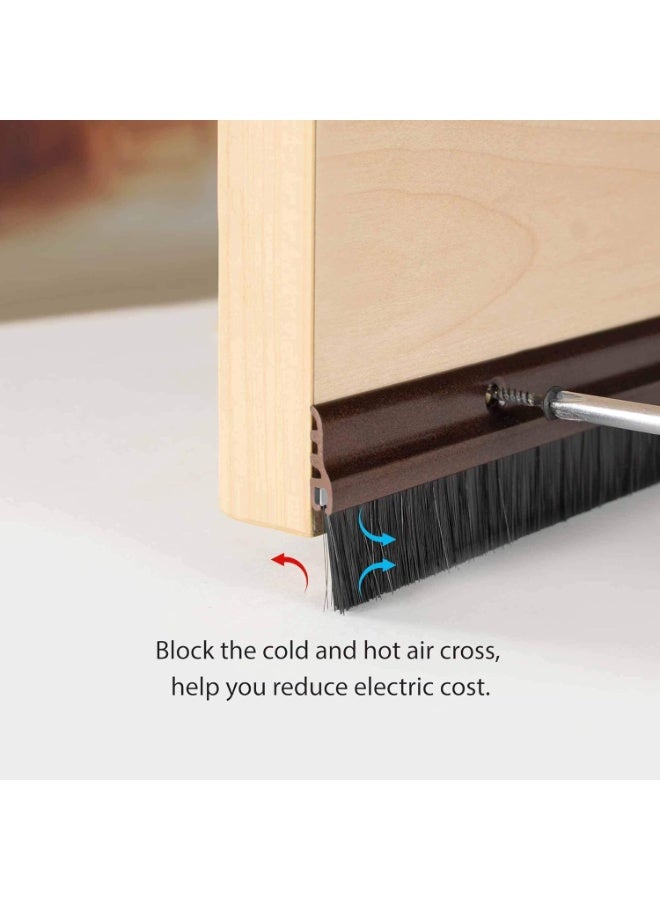 Deco Window Draught Excluder Brush for Doors – Weatherproof Door Seal Strip to Block Cold Air, Dust & Noise - Image 1