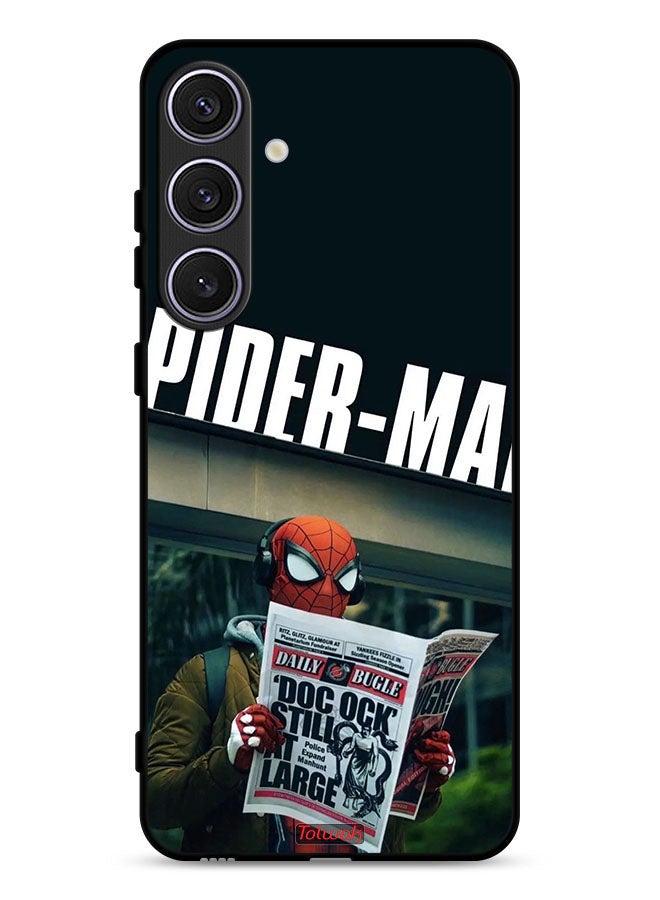 Tolwak Samsung Galaxy S24 5G Protective Case Cover Spiderman Reading Newspaper - Image 1