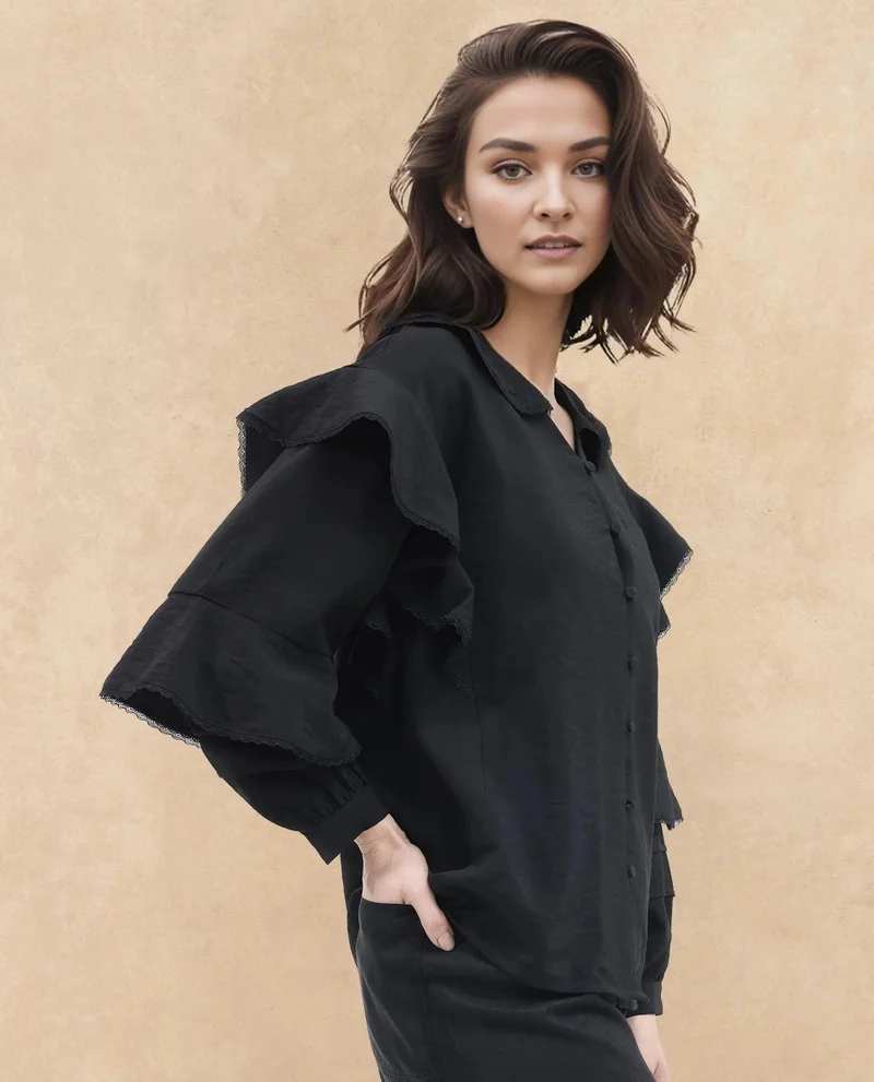 Rareism Women's Ruffled Top