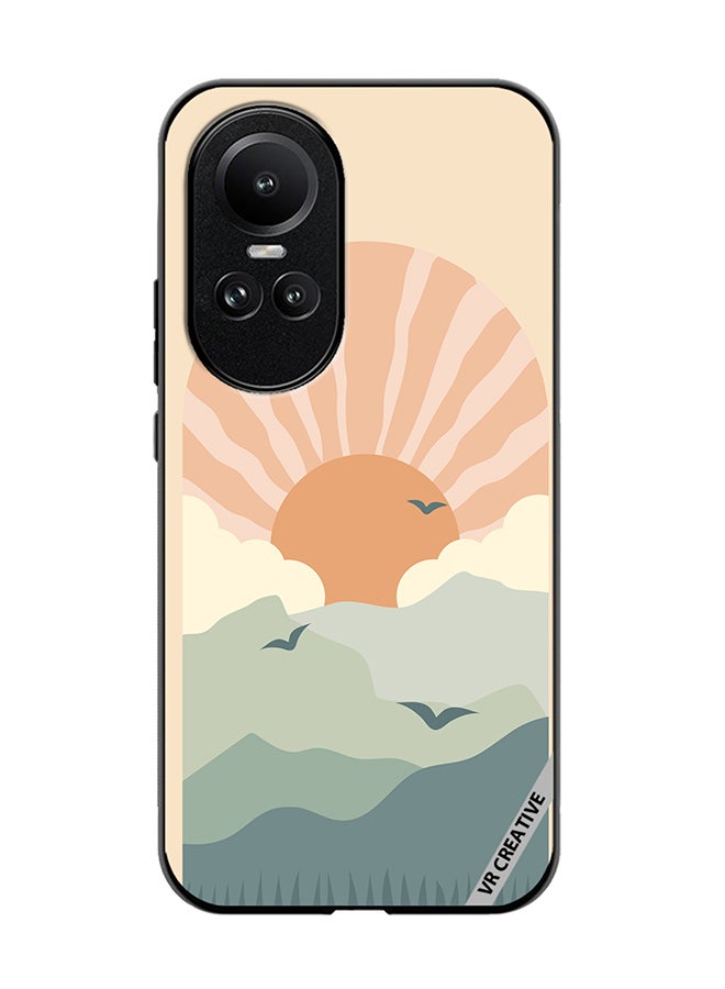 VR CREATIVE Protective Case Cover For Oppo Reno 10 Abstract Landscape Design Multicolour - Image 1