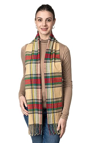 Achillea Soft & Warm Tartan Plaid Checked Cashmere Feel Winter Scarf Unisex (Stewart Dress) - Image 2