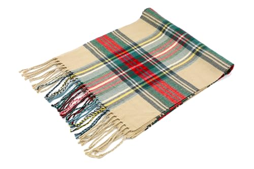 Achillea Soft & Warm Tartan Plaid Checked Cashmere Feel Winter Scarf Unisex (Stewart Dress) - Image 4