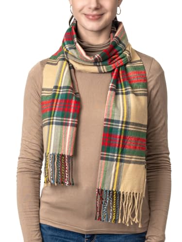 Achillea Soft & Warm Tartan Plaid Checked Cashmere Feel Winter Scarf Unisex (Stewart Dress) - Image 3