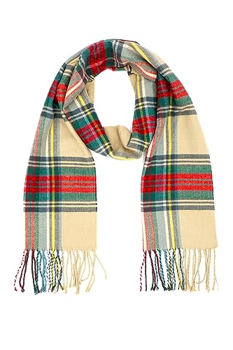 Achillea Soft & Warm Tartan Plaid Checked Cashmere Feel Winter Scarf Unisex (Stewart Dress) - Image 1