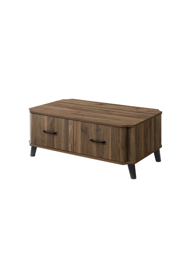 DANUBE HOME Basel Coffee Table with 2 Drawers - Columbia Walnut Finish, Stylish Living Room Furniture, Engineered Wood, Modern Design, Size: L100xW60xH42cm - Ideal for Your Home! - Image 5