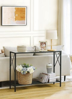 Sharpdo Storage Furniture 2-Layer Storage Console Table, Suitable For Living Room/Corridor/Sofa/Side Table 106*30*76CM  - Image 4