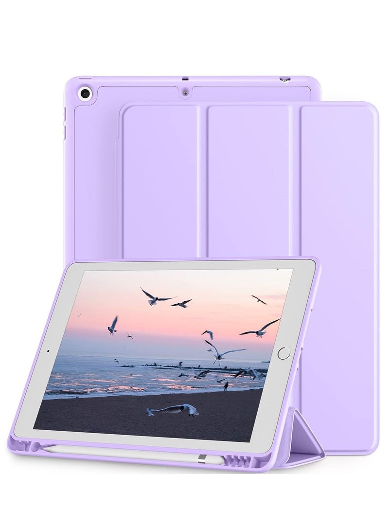 iPad 9.7 Case for iPad 6th Generation iPad 5th Generation Case with Pencil Holder Smart Trifold Stand Back Cover Auto Sleep/Wake for iPad 2018 /2017 9.7 inch Case Purple