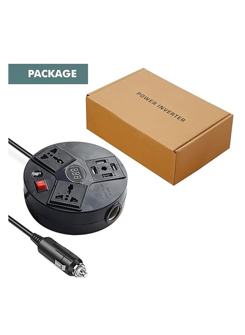 NEEHOON Multi functional Car Power Inverter 300W 4 USB Port 2 Socket - Image 2