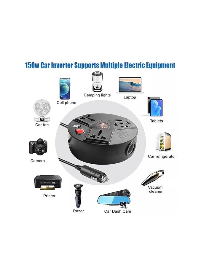 NEEHOON Multi functional Car Power Inverter 300W 4 USB Port 2 Socket - Image 3