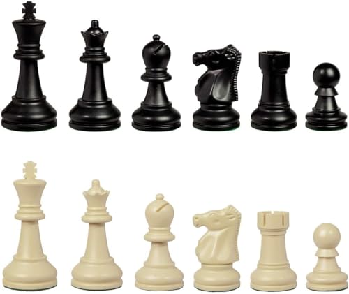 WE Games Bobby Fischer Ultimate Chess Pieces Set, Staunton Plastic Tournament Chess Set - Extra Queens, Triple Weighted - Image 1
