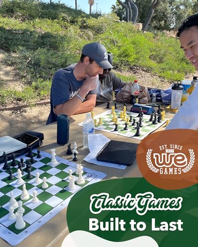 WE Games Bobby Fischer Ultimate Chess Pieces Set, Staunton Plastic Tournament Chess Set - Extra Queens, Triple Weighted - Image 5