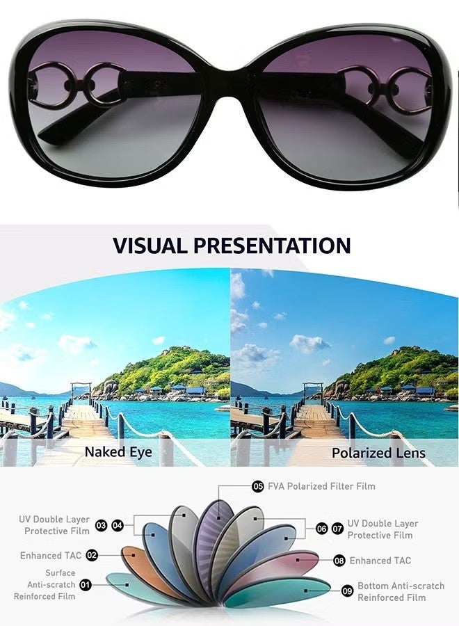 Polarized Sunglasses Women Oval Frame for Women's Sun Glassess Men Outdoor Driving Travle Ladies Fashion Accessories UV Protection Shades - Image 2