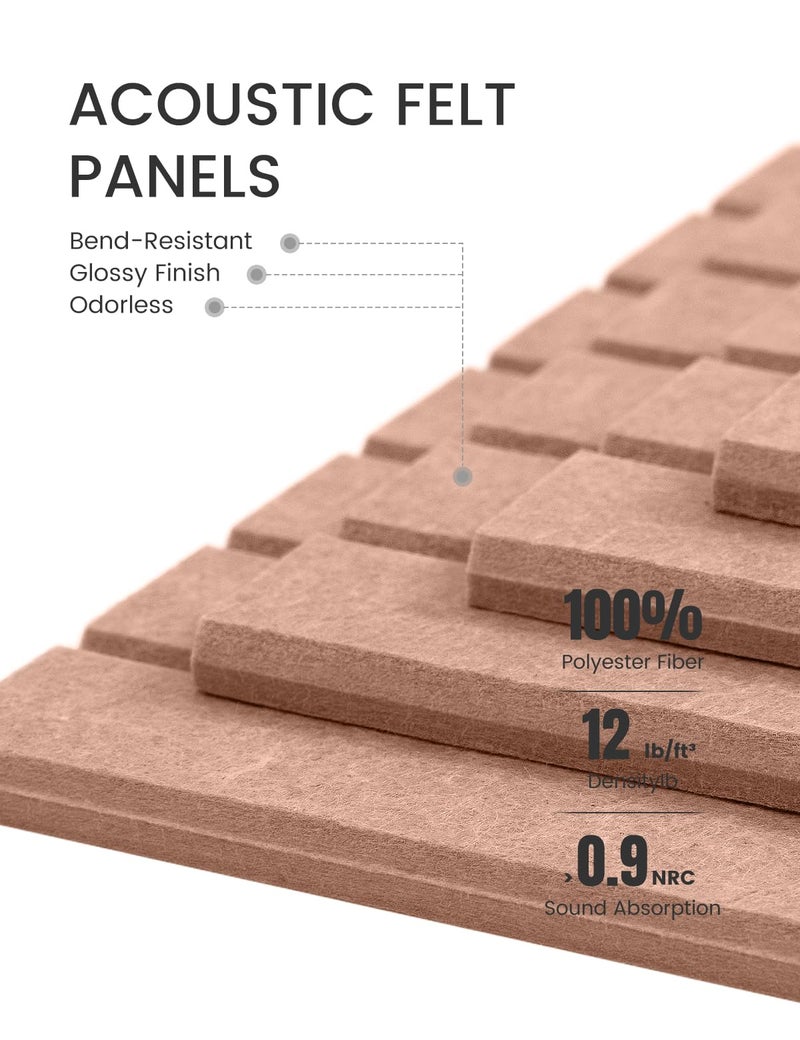 Fluxynara Large Felt Bulletin Board 48" x 36" Cork Board Alternative-12 Pack with 70 Safe Removable Adhesive Tabs, Felt Boards for Walls Bulletin Boards for Home Office Classroom Pin Board-Terracotta - Image 4
