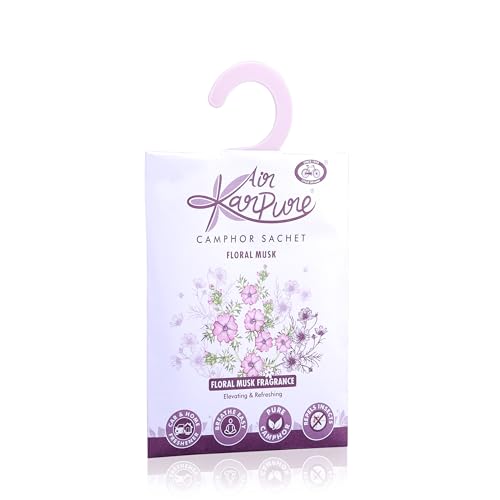 Cycle Pure Karpure Camphor Sachet - Pack of 2 | Air Freshener for Wardrobe, Home, Office, Bathroom, Car | Floral Musk, Eucalyptus | Each Lasts up to 30 Days - Image 3