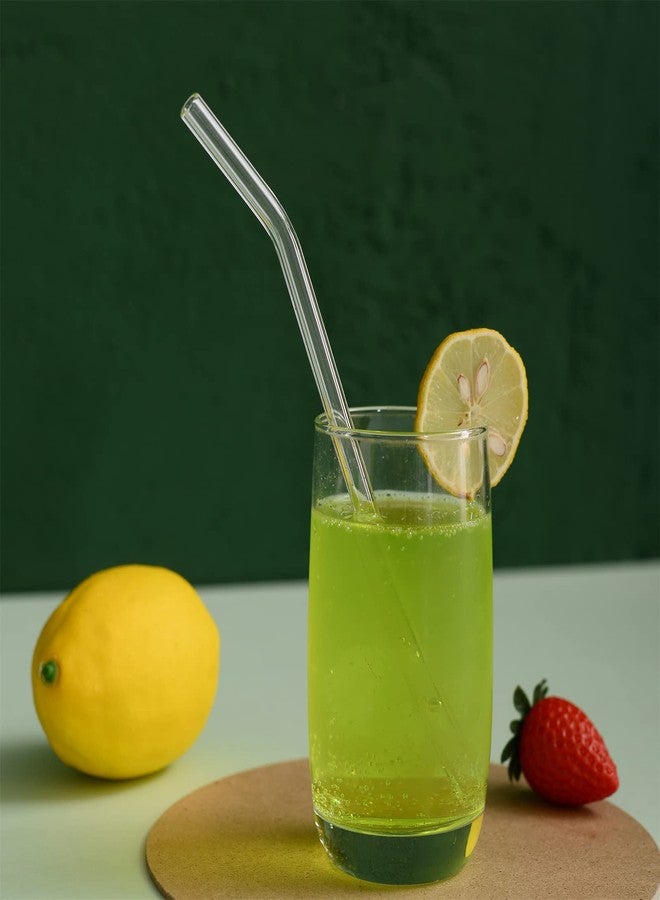 YAOSHENG Reusable Glass Straws, 8.4" x 8 mm Clear Drinking Straws for Milkshakes, Frozen Drinks, Smoothies, Bubble Tea. (8.4" x 8 mm) - Image 4