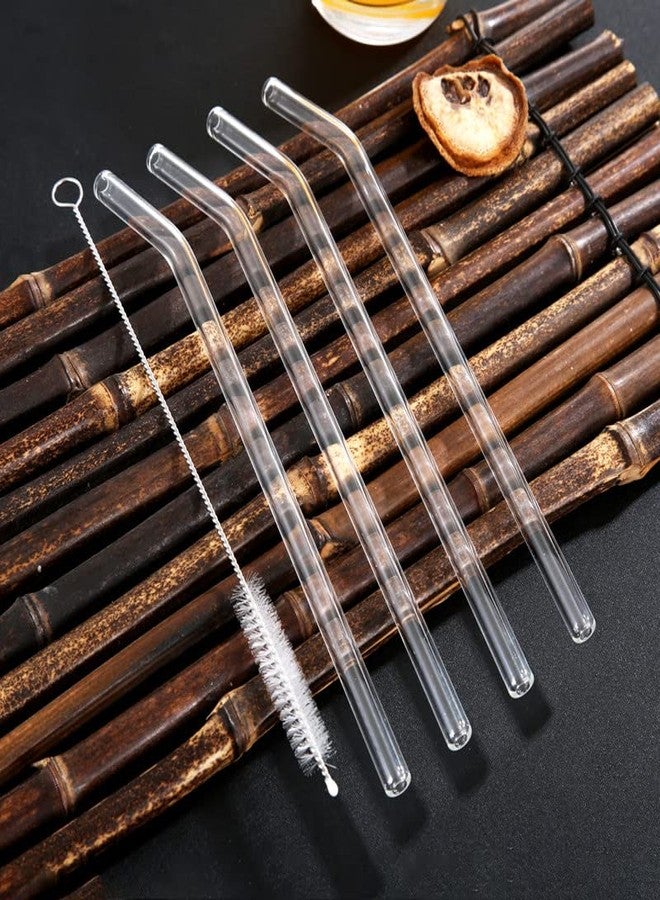 YAOSHENG Reusable Glass Straws, 8.4" x 8 mm Clear Drinking Straws for Milkshakes, Frozen Drinks, Smoothies, Bubble Tea. (8.4" x 8 mm) - Image 3