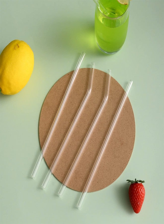 YAOSHENG Reusable Glass Straws, 8.4" x 8 mm Clear Drinking Straws for Milkshakes, Frozen Drinks, Smoothies, Bubble Tea. (8.4" x 8 mm) - Image 5