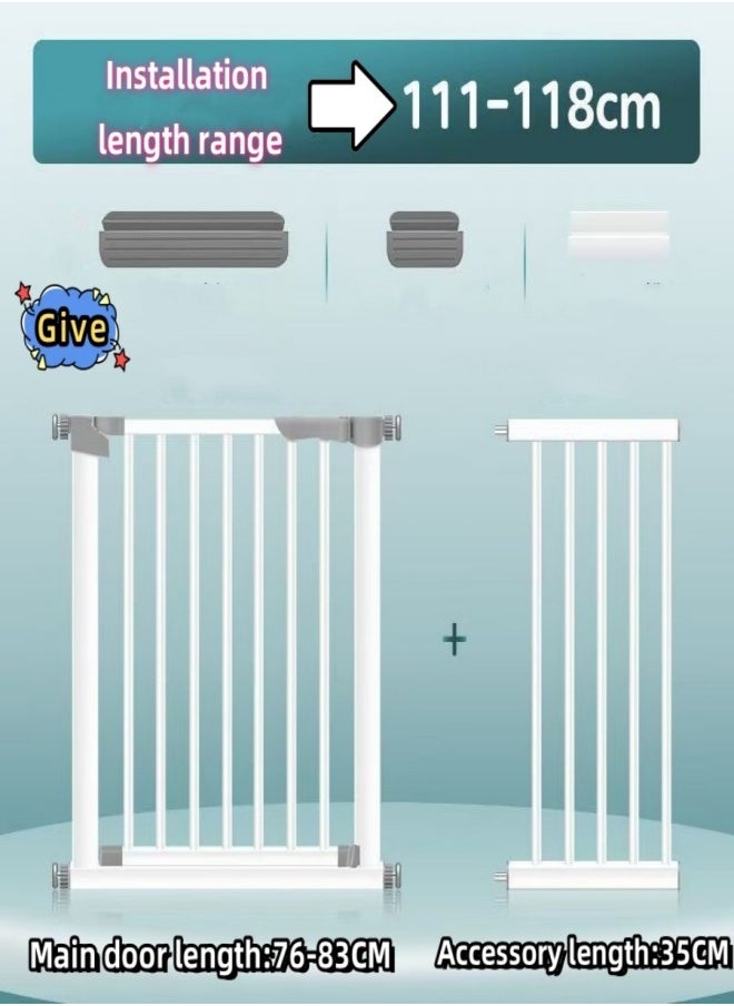 nubite Auto-Close Safety Baby Gate, No Drilling, Extra Wide Child Gate,Extra Wide Child Gate with 35 cm Extension Kit, Maximum Suitable for 118 cm, Baby Gates for Stairs and Doorways, Pet door,  Easy Install  - Image 2