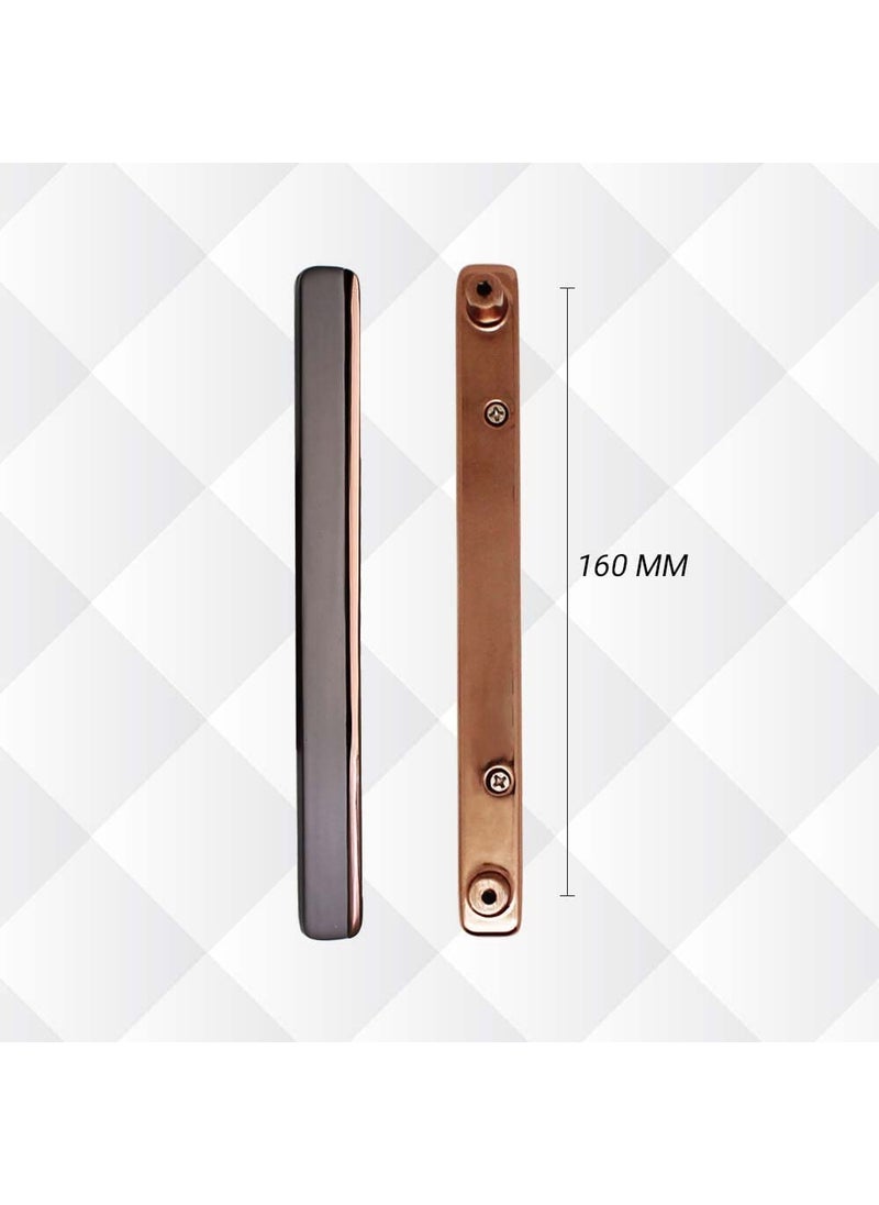 Volo VOLO Black Rose Gold CabinetWardrobe Door HandlesCupboard Drawer Pull HandleKitchen Drawer Pulls Knob_S178 Black Rose Gold Finish 224 mm 4  - Image 3